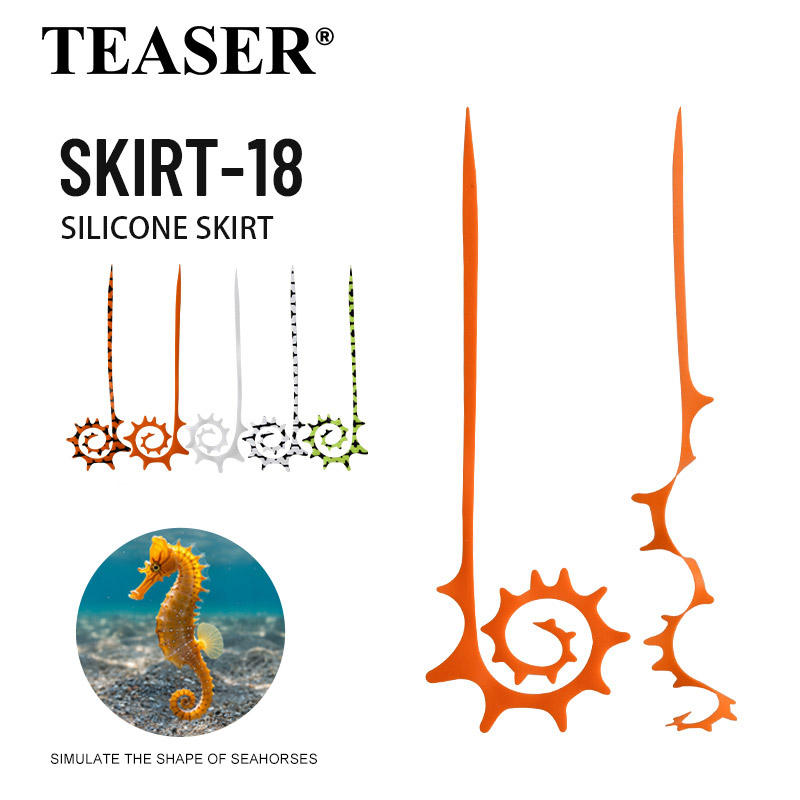 Fishing Lure Jig - TEASER 5pcs SKIRT-18 145mm Silicone Rubber