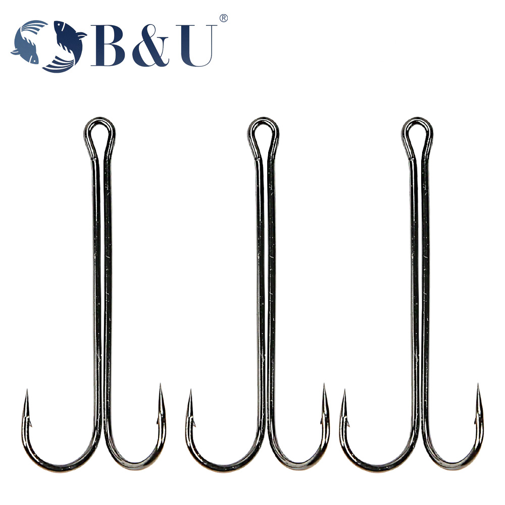 Fishing Lure Accessories - B&U fishing hooks Super Long Double