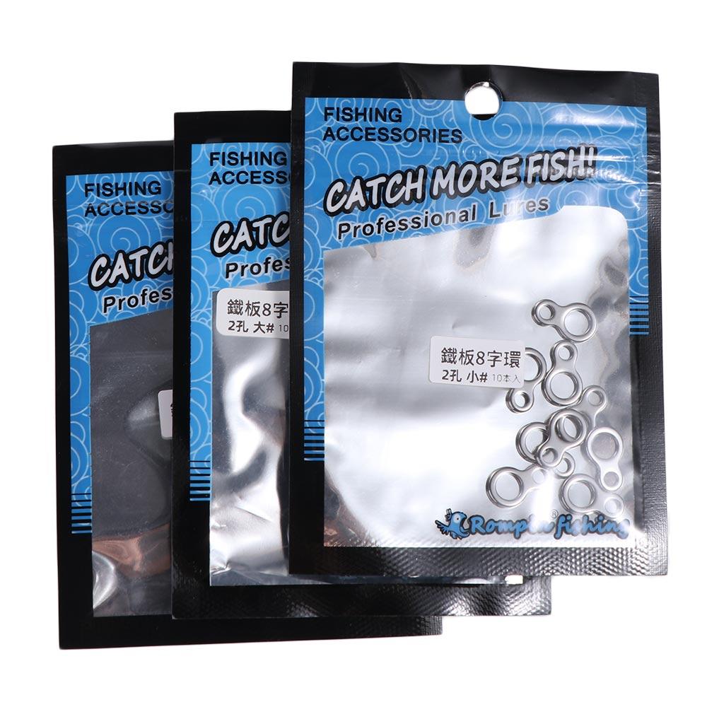 Fishing Lure Jig - 10Pcs Stainless Steel Fishing Solid Ring
