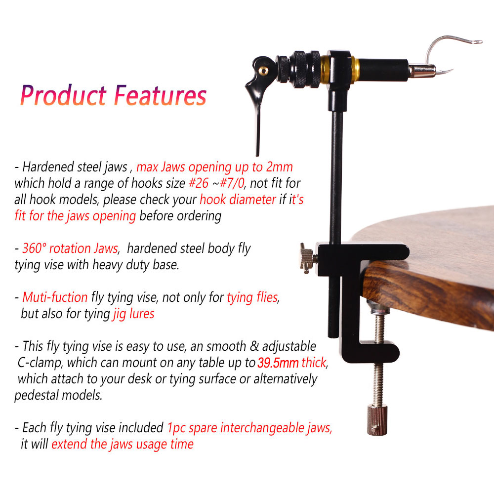 1PC 360° Rotation C-Clamp Fly  - đánh giá và giá Fishing Lure Jig