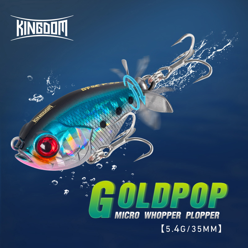 Kingdom Cánh Quạt Topwater Pop - đánh giá và giá Fishing Lure Topwater