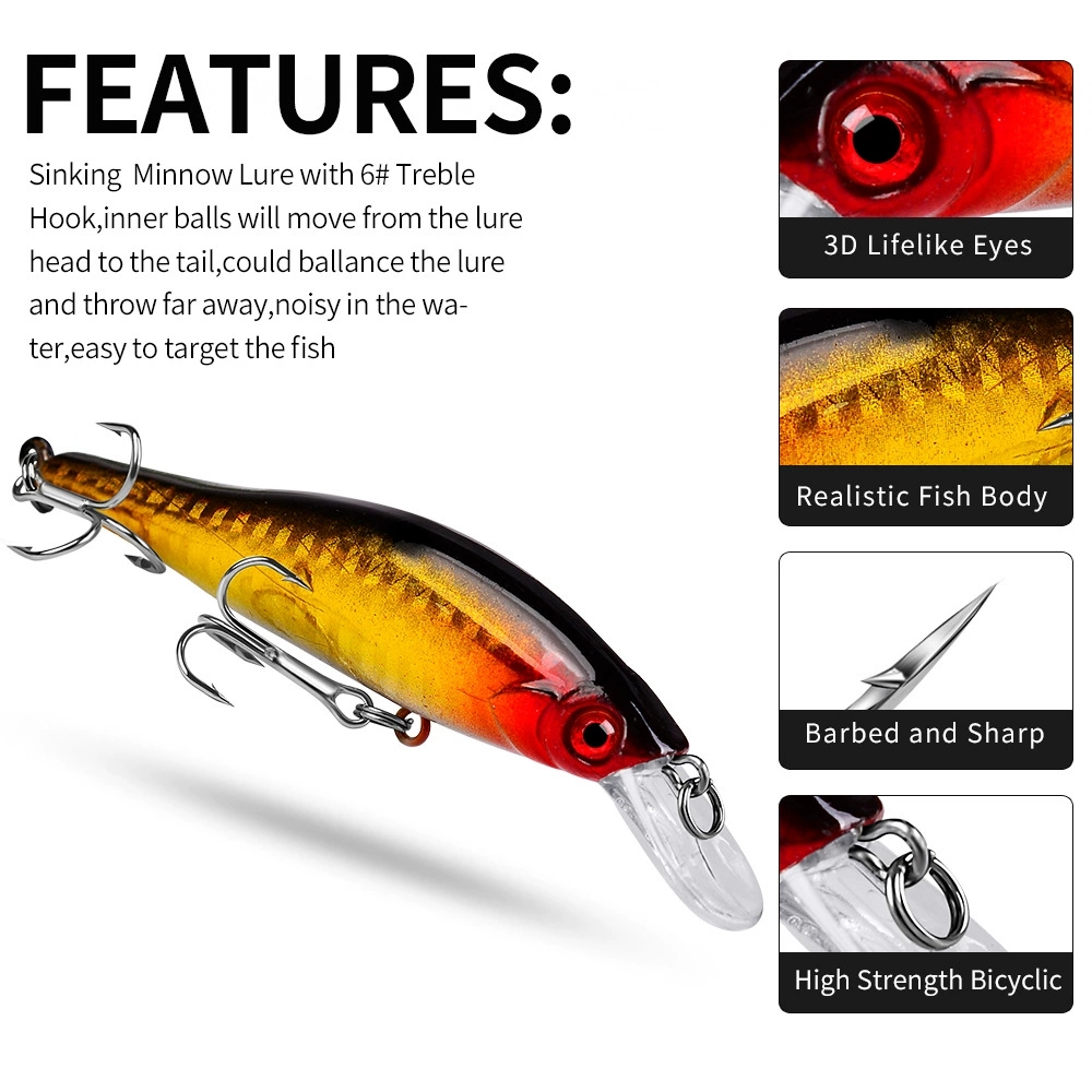 5 Colors Squid Sea Minnow Fish - đánh giá và giá Fishing Lure Jerkbait