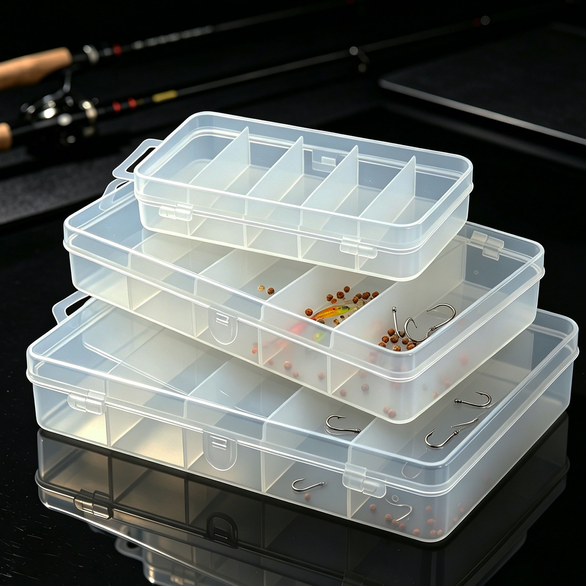 1/3pcs 3 Sizes of Plastic Fish - đánh giá và giá Fishing Lure Box