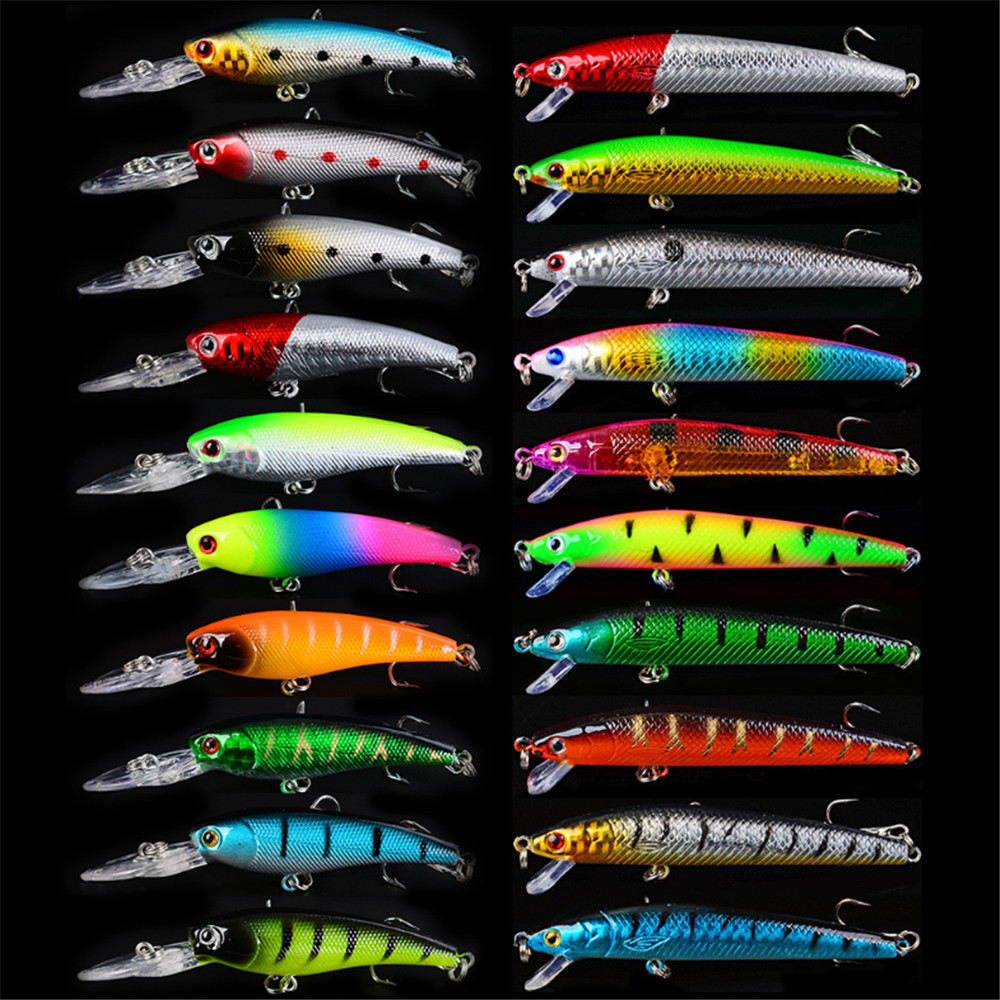 20 Cái/lốc Minnow Mồi Câu Cá B - đánh giá và giá Fishing Lure Crankbait